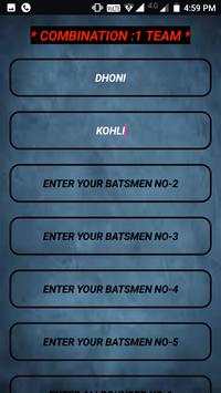 Dream11 GL Teams Generator (*After Toss*) screenshot 3