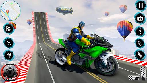 Superhero Tricky Bike Stunt 3D screenshot 19