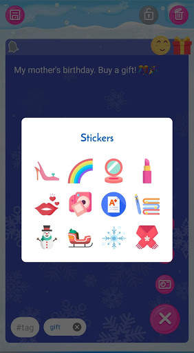 Winter Princess Notepad (with PIN or fingerprint) screenshot 5