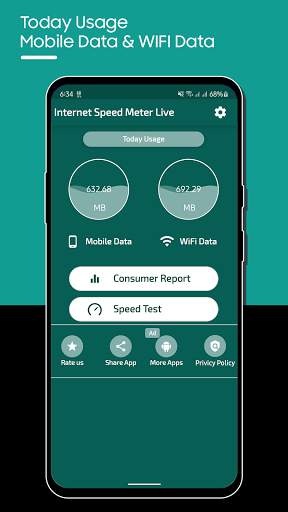 Internet Speed Meter Live screenshot 2