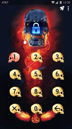 (FREE) Fire Skull - App Lock Master Theme 2 تصوير الشاشة