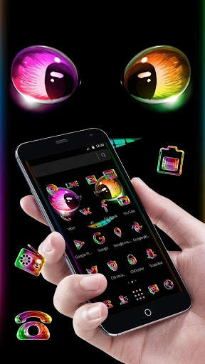 Cartoon Neon Cute Monster Theme screenshot 3