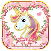Pink Love Cute Unicorn Keyboard Theme logo