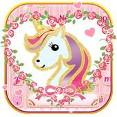 Pink Love Cute Unicorn Keyboard Theme 10001002