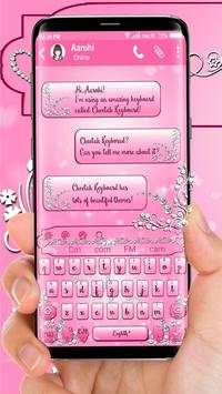 Pink Diamond Princess Keyboard Theme screenshot 1