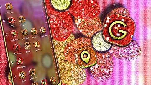 Glitter Flower Launcher Theme screenshot 5