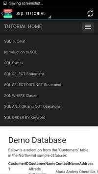 SQL TUTORIAL OFFLINE APP скриншот 5