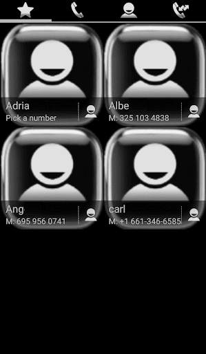THEME SWIPE DIALER SILVER GLASS screenshot 4