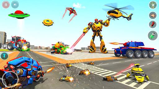 Flying Tiger Robot Car Games स्क्रीनशॉट 4