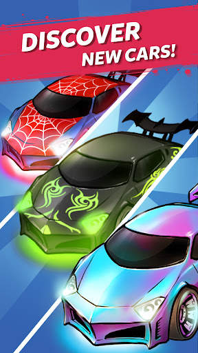 Merge Neon Car: Idle Car Merge screenshot 4