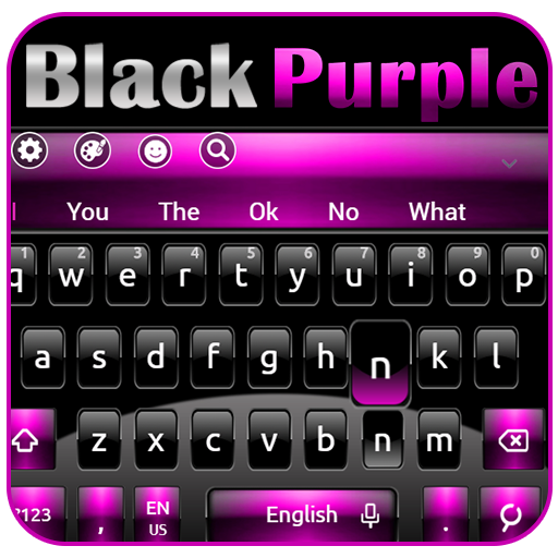 Black Purple Neat Keyboard icon