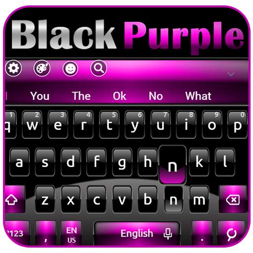 Black Purple Neat Keyboard 10001004