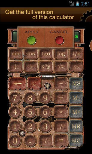 Steampunk Calculator Lite HD screenshot 2