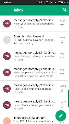 Helio Mail screenshot 2