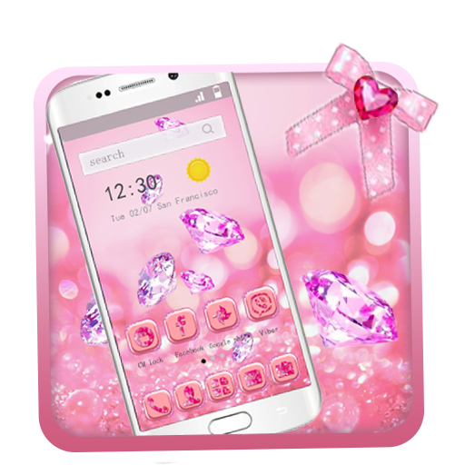 Pink Rose Gold Giltter Silk Diamond icon