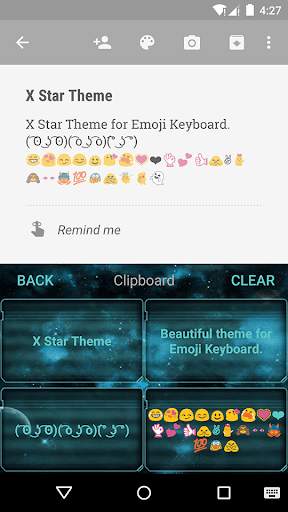 X Star Emoji Keyboard Theme screenshot 5