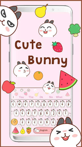 Cute Bunny Keyboard screenshot 1