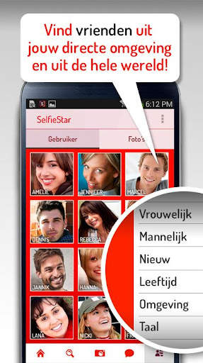 SelfieStar: deel Selfies & cha screenshot 1