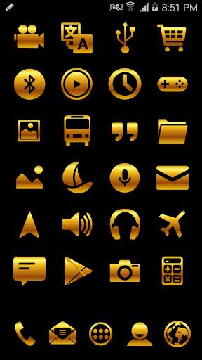 ICON PACK GOLD THEME LAUNCHER screenshot 3