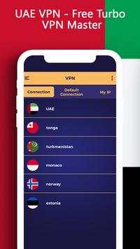 UAE VPN - Free Turbo VPN Master screenshot 1