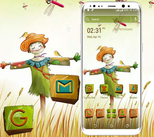 Cute Scarecrow Launcher Theme screenshot 1