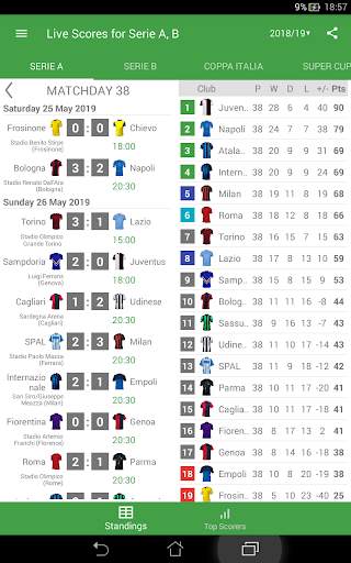 Live Scores for Serie A 2020/2021 screenshot 8