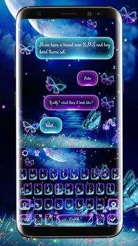 SMS Neon Fairyland Keyboard Theme screenshot 1