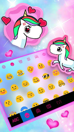 Unicorn Love Keyboard Theme screenshot 3