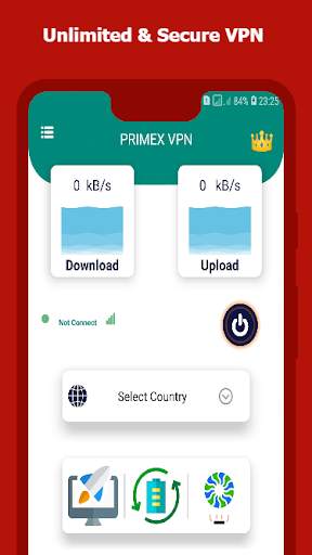 Primex Turbo VPN - Unlimited & Secure VPN screenshot 1