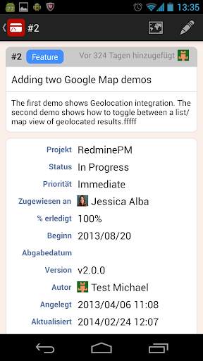 RedminePM - Redmine Client-App screenshot 2