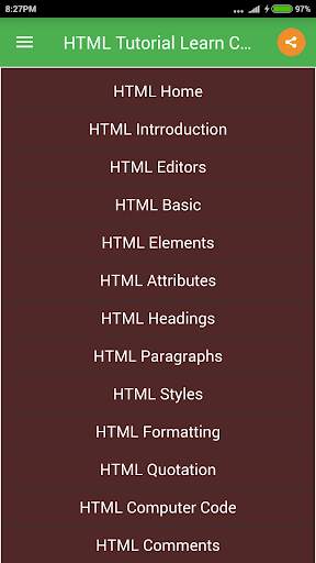 HTML Tutorial Code Tags CSS скриншот 2