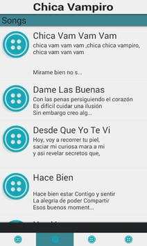 Chica Vampiro musica letras screenshot 1