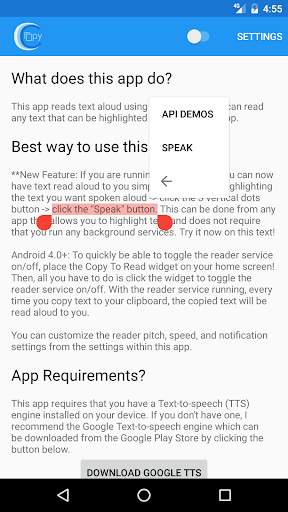 Copy To Read - Text to Speech screenshot 1