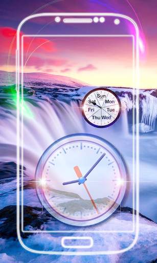 Waterfall Clock Live Wallpaper screenshot 7