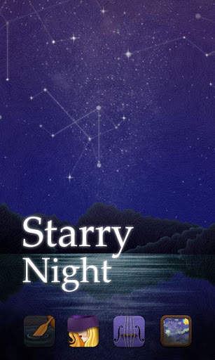 Starry Night GO Launcher Theme screenshot 1