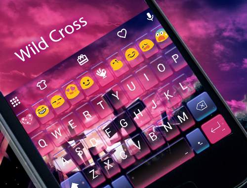 Cross Emoji Keyboard Theme screenshot 5