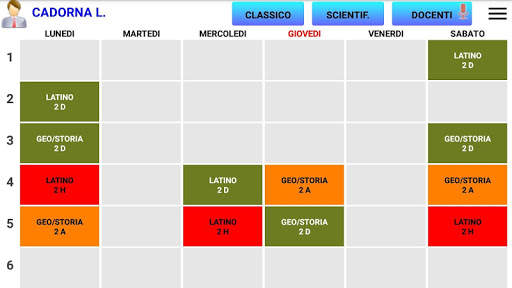 Orario scolastico screenshot 1