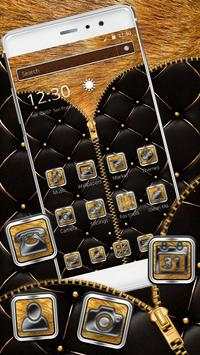 Golden Black Zipper Theme screenshot 1
