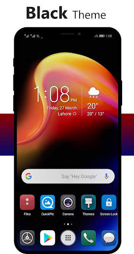 Black Emui 9.1 Theme for Huawei screenshot 1