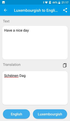 English to Luxembourgish Translation screenshot 2
