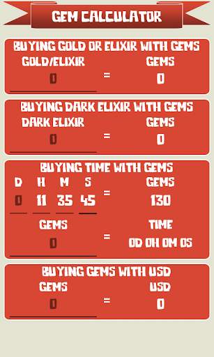 🏰 Gem Calculator for Clash of Clans screenshot 4