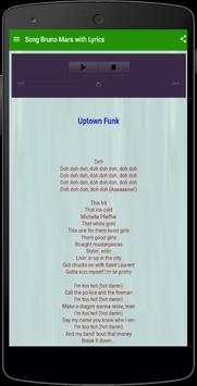 Song Bruno Mars with Lyrics screenshot 2