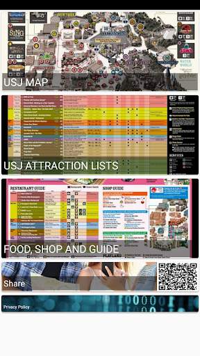 USJ MAP UNIVERSAL STUDIOS JAPA screenshot 1