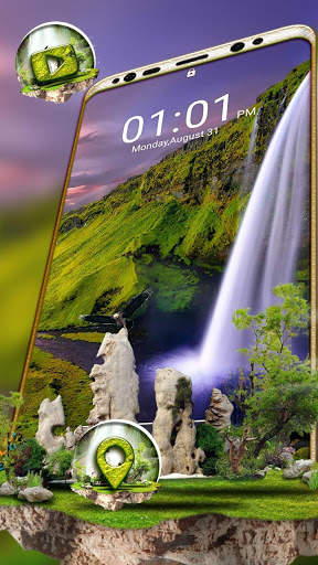 Nature Waterfall Launcher Theme screenshot 3