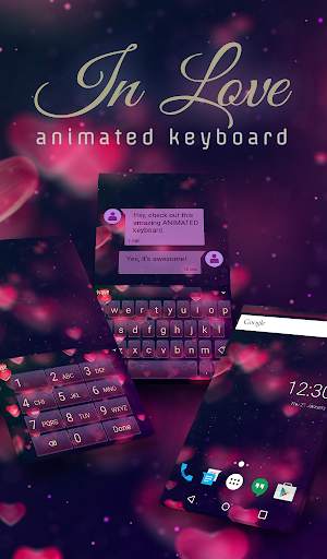 In Love Animated Keyboard   Li स्क्रीनशॉट 1