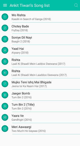 Ankit Tiwari Songs Lyrics screenshot 4