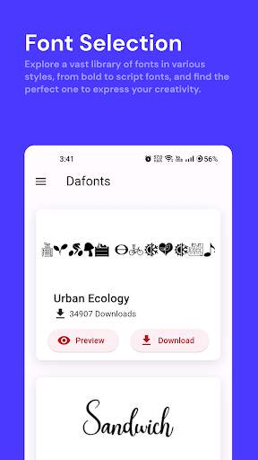 DaFont - Fonts Installer screenshot 1