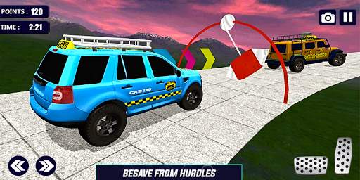 Prado Taxi Car Impossible Tracks Crazy Car Stunts screenshot 5
