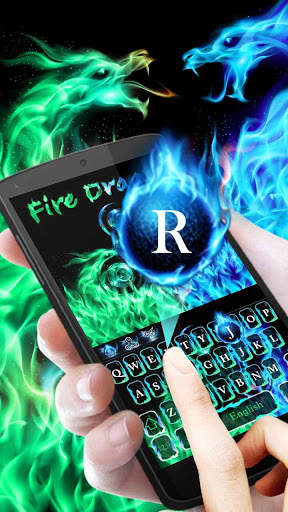 Flame Dragon Fidget Spinner Keyboard Theme screenshot 2