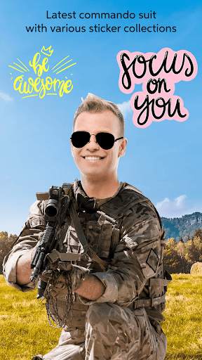 Commando Photo Suit Face Changer & Editor 5 تصوير الشاشة